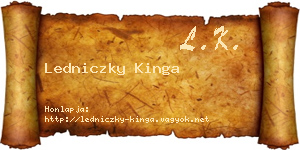 Ledniczky Kinga névjegykártya